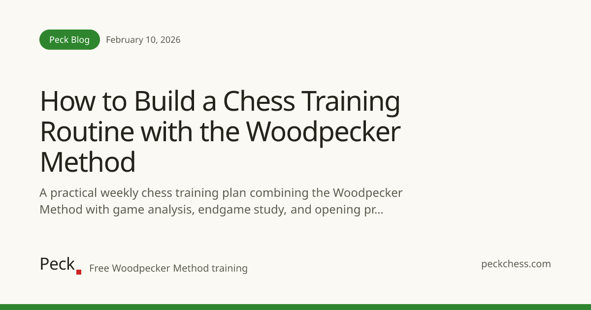 How to Build a Chess Training Routine with the Woodpecker Method | Peck